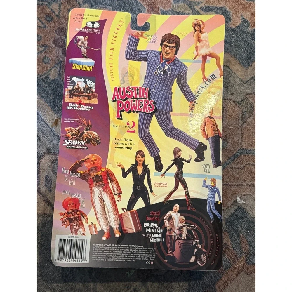 McFarlane Toys Austin Powers Scott Evil Series 2 Talking Action Figure 1999 New